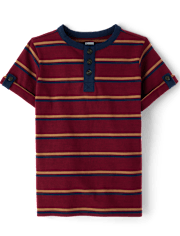 Haut rayé Henley pour garçon - Classroom Cutie