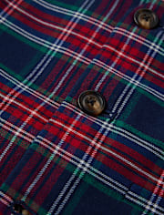 Boys Plaid Suit Vest - Royal Christmas