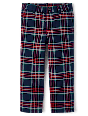Boys Plaid Dress Pants - Royal Christmas
