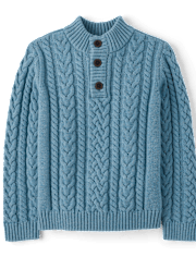 Col roulé garçon tricot câblé Chandails - Little Essentials