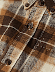 Boys Plaid Button Up Shirt - Country Charm