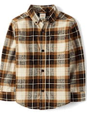Boys Plaid Button Up Shirt - Country Charm