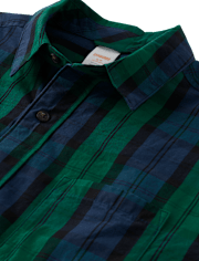 Mens Matching Family Plaid Poplin Button Up Shirt - All Dressed Up