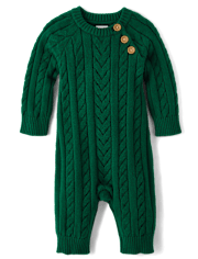 Baby Boys Cable Knit Sweater Romper - Homegrown by Gymboree