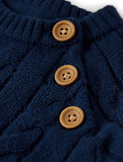 Baby Boys Cable Knit Sweater Romper - Homegrown by Gymboree