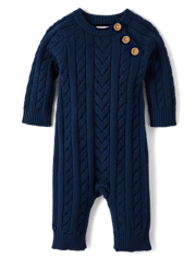 Baby Boys Cable Knit Sweater Romper - Homegrown by Gymboree