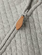 Boys Quilted Zip Up Hoodie - Little Essentials