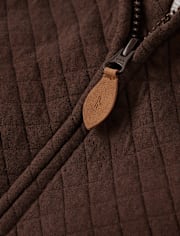 Boys Quilted Zip Up Hoodie - Little Essentials