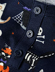 Boys Halloween Henley Snug Fit Cotton Pajamas - Gymmies