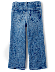Jean large en Denim extensible avec poches plaquées pour Fille - Little Essentials