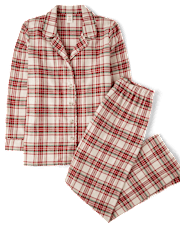 Pyjama en flanelle à carreaux pour femmes - Gymmies