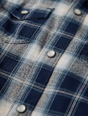 Boys Plaid Button Up  Shirt - Country Charm
