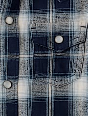 Boys Plaid Button Up  Shirt - Country Charm