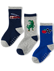 Paquete de 3 calcetines con diseño de dinosaurios para niños - Classroom Cutie
