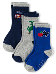 Paquete de 3 calcetines con diseño de dinosaurios para niños - Classroom Cutie