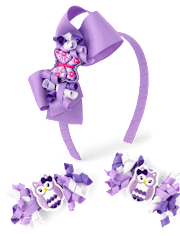 Girls Owl 3-Piece Hair Set - Classroom Cutie