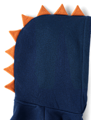 Sudadera con capucha de polar con dinosaurio bordado para niños - Classroom Cutie