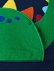 Sudadera con capucha de polar con dinosaurio bordado para niños - Classroom Cutie