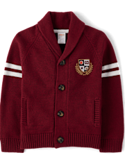 Boys Embroidered Varsity Cardigan - Classroom Cutie