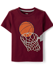 Boys Embroidered Basketball Top - Classroom Cutie