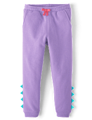 Girls Dino Fleece Jogger Pants - Classroom Cutie