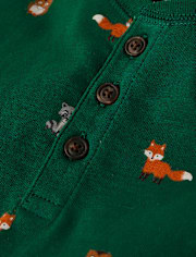 Camiseta henley Fox para niños - Aventuras de otoño