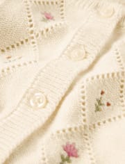 Baby Girls Embroidered Floral Cardigan - Homegrown by Gymboree