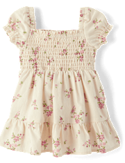 Baby Girls Floral Flannel  Ruffle Dress - Homegrown by Gymboree