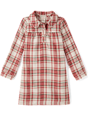 Girls Matching Family Plaid Flannel Nightgown - Gymmies