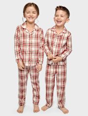 Unisex Kids Matching Family Plaid Flannel Pajamas - Gymmies