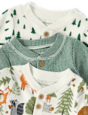 Baby Boys Animal Henley Bodysuit 3-Pack - Homegrown by Gymboree