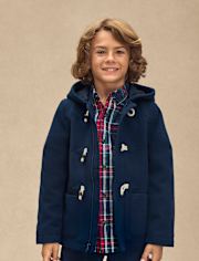 Boys Toggle Dress Coat - Royal Christmas