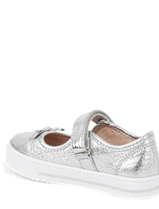 Girls Metallic Bow Mary Jane Shoes - Classroom Cutie