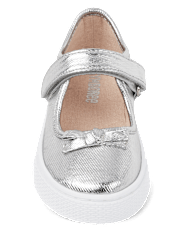 Girls Metallic Bow Mary Jane Shoes - Classroom Cutie