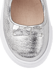 Girls Metallic Bow Mary Jane Shoes - Classroom Cutie