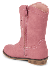 Girls Embroidered Butterfly Cowgirl Boots - Country Charm