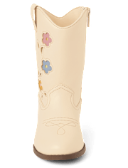 Girls Embroidered Floral Cowgirl Boots - Country Charm
