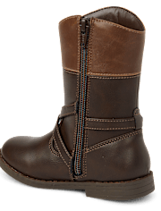 Girls Buckle Tall Boots - Little Essentials