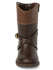 Girls Buckle Tall Boots - Little Essentials