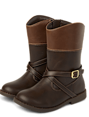 Girls Buckle Tall Boots - Little Essentials