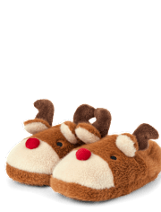 Unisex Kids Reindeer Slippers - Gymmies