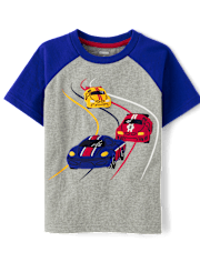 Haut raglan brodé à motif de voiture de course pour garçon - Classroom Cutie
