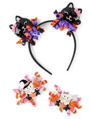 Girls Halloween 3-Piece Hair Set - Halloween
