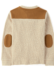 Boys Colorblock Thermal Henley Top - Little Essentials