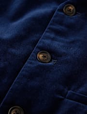 Boys Velvet Suit Vest - Royal Christmas