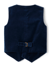 Boys Velvet Suit Vest - Royal Christmas