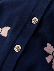 Girls Bow Cardigan - Classroom Cutie