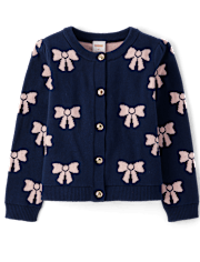 Girls Bow Cardigan - Classroom Cutie