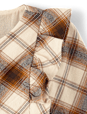 Girls Plaid Tiered Dress - Autumn Adventures