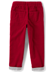 Boys Corduroy Pull On Roll Cuff Pants - All Dressed Up